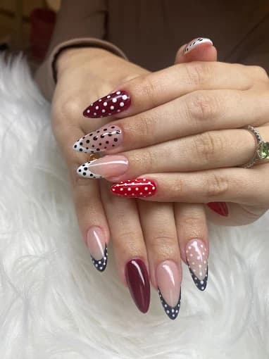 Nails with Polka Dot design