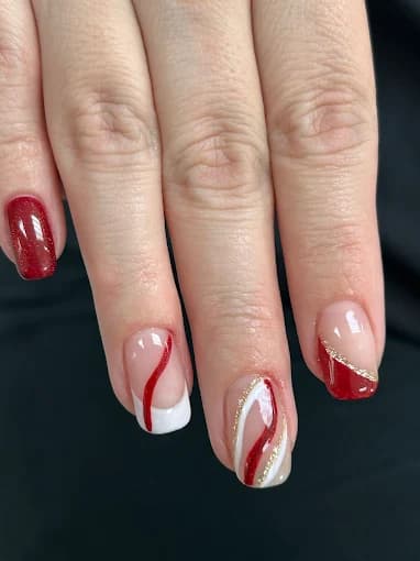 Red nail art variation